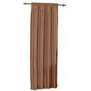 Soho Faux Silk Rod Pocket Curtain Panels- Matching Valance (Single)-Royal Tradition-42 x 108" Panel-Rust-Egyptian Linens