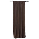 Soho Faux Silk Rod Pocket Curtain Panels- Matching Valance (Single)-Royal Tradition-42 x 84" Panel-Chocolate-Egyptian Linens