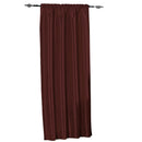 Soho Faux Silk Rod Pocket Curtain Panels- Matching Valance (Single)-Royal Tradition-42 x 84" Panel-Burgundy-Egyptian Linens