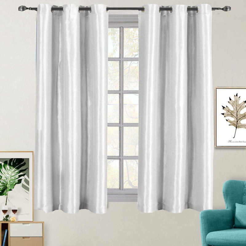Soho Thermal Blackout Grommet Top Curtain Panels (Single)-Royal Tradition-42 x 63" Panel-White-Egyptian Linens