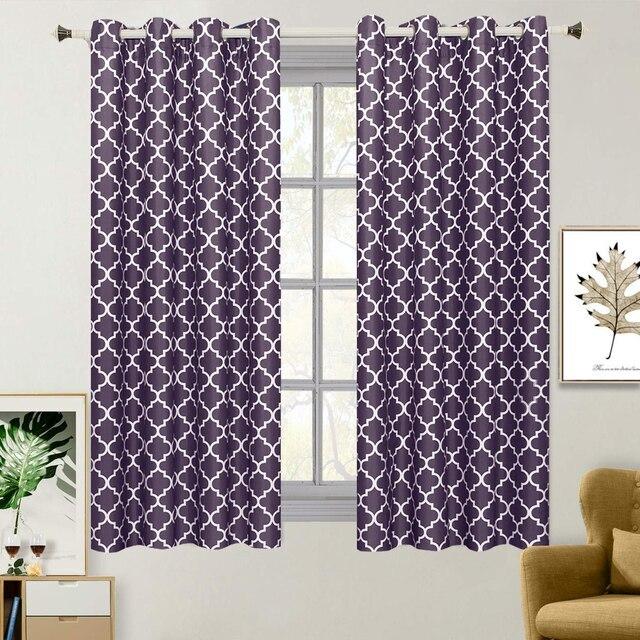 Purple Meridian Room-Darkening Thermal Insulated Curtain Pair (Set of 2 Panels)-Royal Tradition-63"-Egyptian Linens