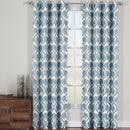 Modern Jacqueline Jacquard Drapes Grommet Top (Set of 2 Panels)-Royal Tradition-108 x 63" Pair-Marine-Egyptian Linens