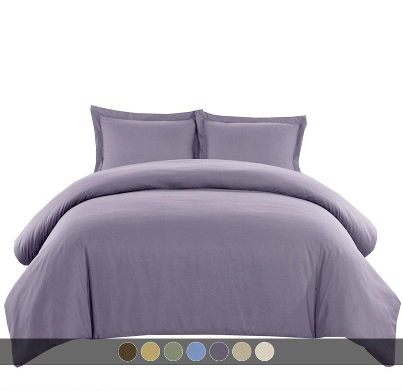 Wrinkle-Free Cotton Blend 600 Thread Count Duvet Cover Set-Royal Tradition-Egyptian Linens