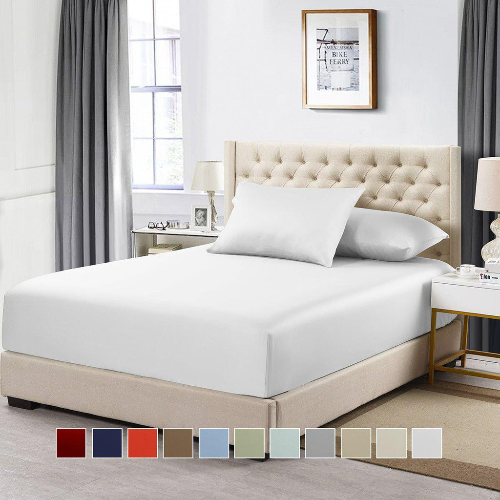 Top Split Flex King Fitted Sheet Only Solid 608 Thread Count