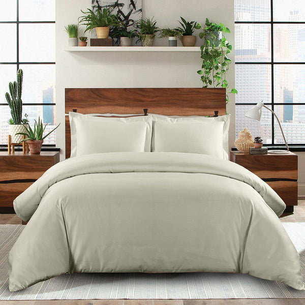 Egyptian Linens Solid Duvet Cover Set - 600 Thread Count