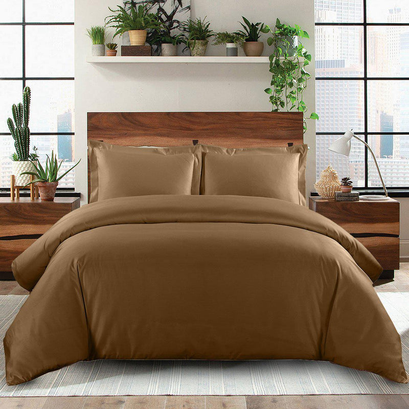Egyptian Linens Solid Duvet Cover Set - 600 Thread Count