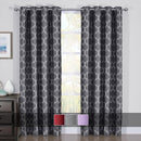 100% Blackout Curtain Panels Alana - Woven Jacquard Triple Pass Thermal Insulated (Set of 2 Panels)-Royal Tradition-Egyptian Linens