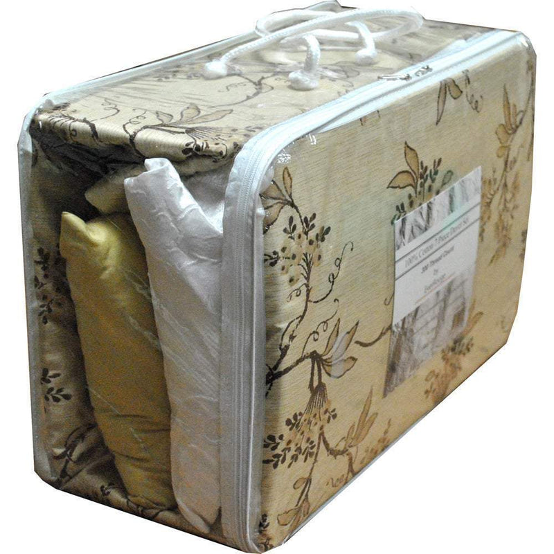 Asian Garden 7 Piece Cotton Duvet Cover Set-Royal Tradition-Egyptian Linens