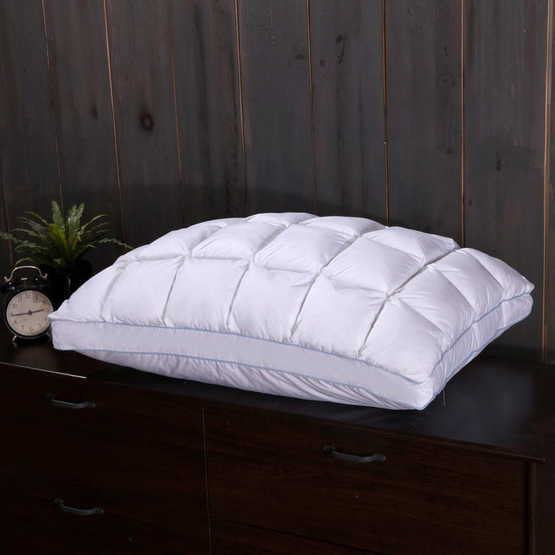 Firm French Bread Pleated Goose Down Pillow - 600 Thread Count-Pillows-Egyptian Linens-Egyptian Linens