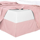 Combed Cotton Split Corners Damask Stripe Bed Skirts-Royal Tradition-Twin XL-Blush-Egyptian Linens