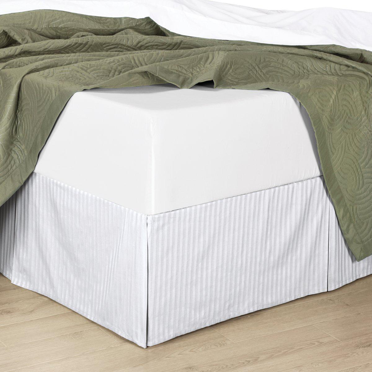 Split corner bed skirt queen white hot sale