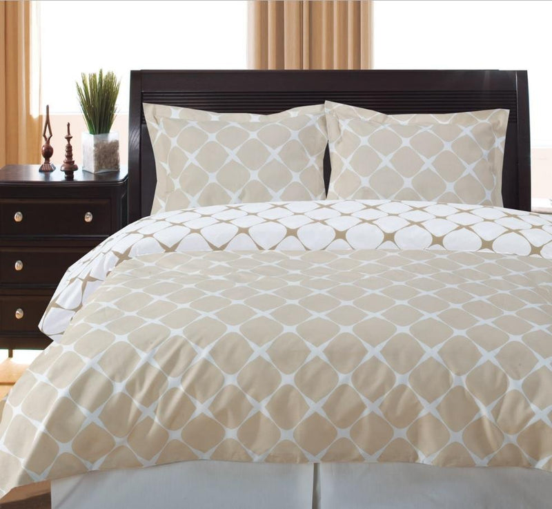 Duvet Cover Set - Bloomingdale-Royal Tradition-Twin/TwinXL-Beige/Ivory-Egyptian Linens