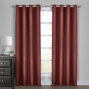 100% Blackout Curtain - Diamond Jacquard Woven Drape Theme (Set of 2)-Royal Tradition-54 x 63" Pair-Brick-Egyptian Linens