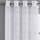 Brook Embroidered Grommet Top Sheer Window Curtain Pair (Set of 2 )-Royal Tradition-Egyptian Linens