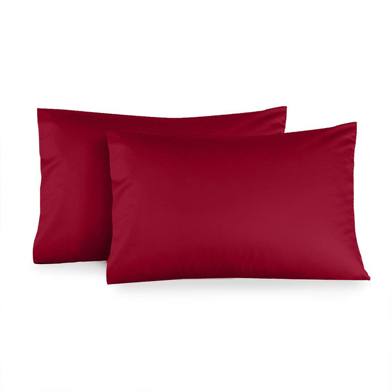 Solid Cotton Sateen 300 Thread Count Pillowcases (Pair)