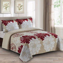 Helena Burgundy Quilt - Bedspread Set