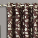 Pair Charlotte Leafy Jacquard Drapes Grommet Window Curtains (Set of 2 Panels)-Royal Tradition-Egyptian Linens