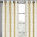 Catalina Leaf Swirl Jacquard Curtain Panels Grommet Top (Set of 2)-Royal Tradition-Egyptian Linens