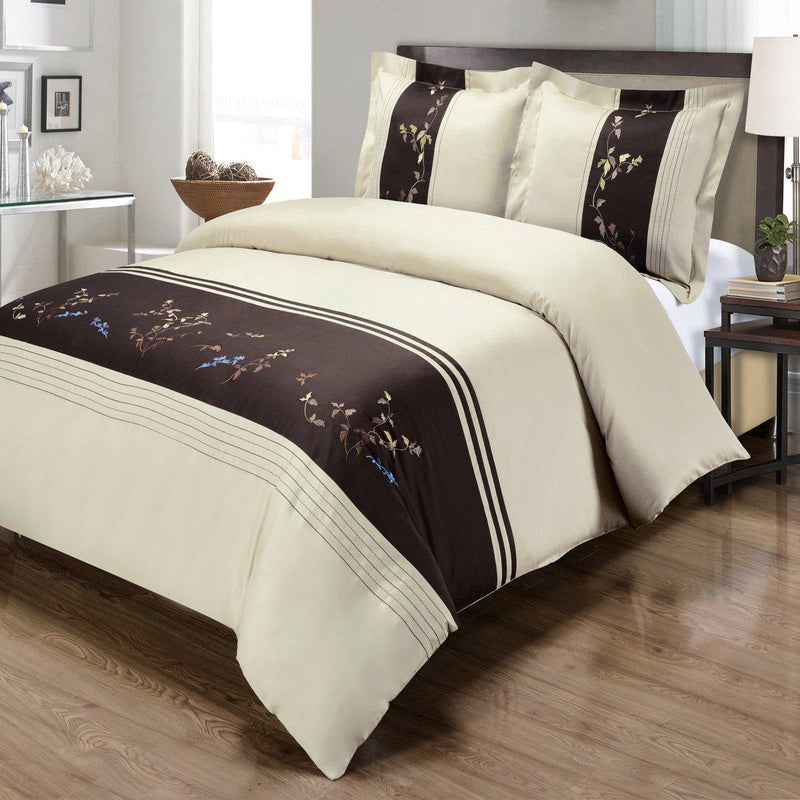 Celeste Cotton Embroidered Duvet Cover Sets-Royal Tradition-Egyptian Linens