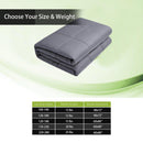 Abripedic Gray Weighted Blanket Breathable Cotton with Removable Velvet Cover Included-Abripedic-Egyptian Linens