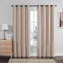 Empress Embroidered 110Wx90L Curtains With Grommet Top Jacquard Drapes (Set of 2)-Royal Hotel Bedding-Cinnamon-Egyptian Linens