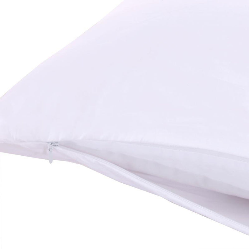 100% Egyptian Cotton Pillow Protectors, Set Of 2 King Size - 600 Thread Count, Zippered, Hypoallergenic, Sateen Weave