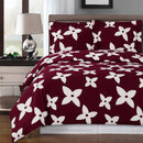 Duvet Cover Set - Desiree-Royal Tradition-Full/Queen-Burgundy/White-Egyptian Linens