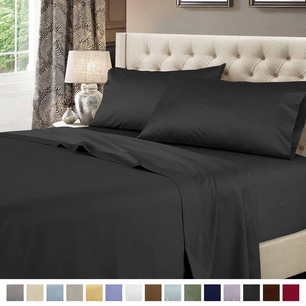 Leopard Sheets King 400 TC Premium Egyptian Cotton 30