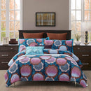 Fantasy 7 Piece Cotton Duvet Cover Set-Royal Tradition-Queen-Egyptian Linens