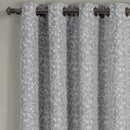 Fiorela Jacquard Drapes Floral Curtains Grommet Top Panel (Single)-Royal Tradition-Egyptian Linens