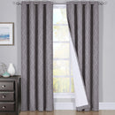 Pair Hilton Blackout Curtains Jacquard Thermal Insulated Set of 2 Panels-Royal Tradition-Egyptian Linens