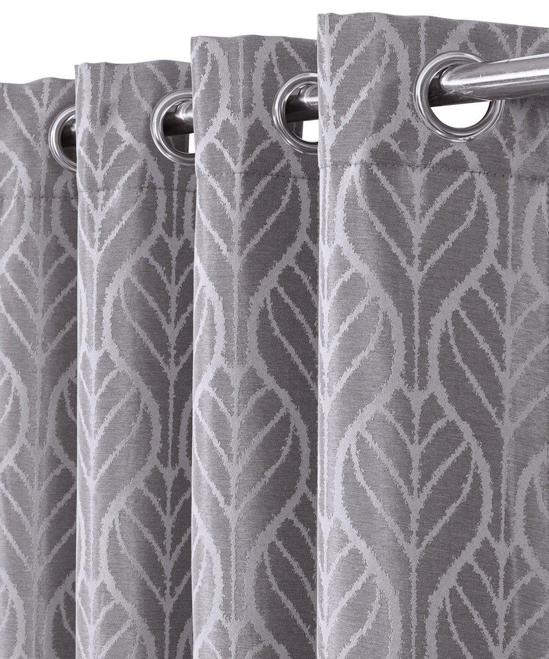 Pair Hilton Blackout Curtains Jacquard Thermal Insulated Set of 2 Panels-Royal Tradition-Egyptian Linens