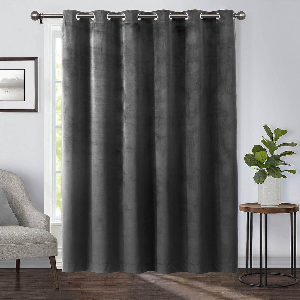 Heavyweight Wide Velvet Curtains Grommet Top