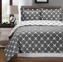 Duvet Cover Set - Bloomingdale-Royal Tradition-Twin/TwinXL-Gray/White-Egyptian Linens
