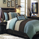 Hudson 6-8 Piece Blue Complete Comforter Set-Royal Tradition-Twin XL-Egyptian Linens