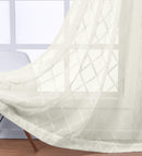 Harvard Grommet Top Embroidered Sheer Panel Pair (Set of 2 )-Royal Tradition-Egyptian Linens