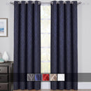Pair Hilton Blackout Curtains Jacquard Thermal Insulated Set of 2 Panels-Royal Tradition-Egyptian Linens