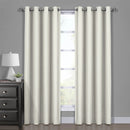 100% Blackout Curtain - Diamond Jacquard Woven Drape Theme (Set of 2)