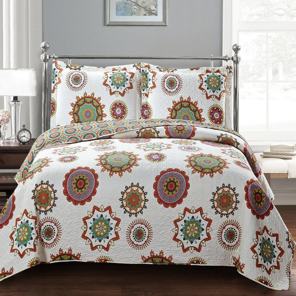 Julia Fashion Floral Design Quilt Set Oversized Lightweight Mini Sets