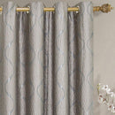 Laguna Contemporary Swirl Jacquard Curtain Panels With Top Grommets (Pair)-Royal Tradition-Egyptian Linens
