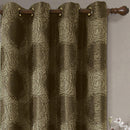 Lexington Circle Swirl Jacquard Curtains Top Grommet Panels (Set of 2)-Royal Tradition-Egyptian Linens