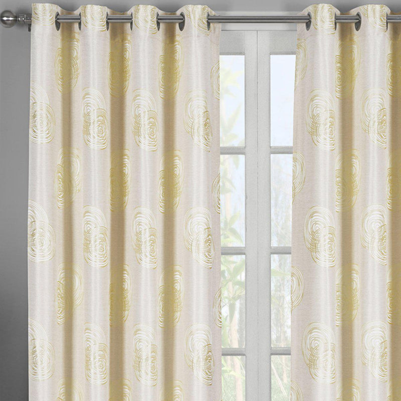 Lafayette Modern Abstract Jacquard Curtain Panels With Grommets ( Set of 2 Panels )-Royal Tradition-Egyptian Linens