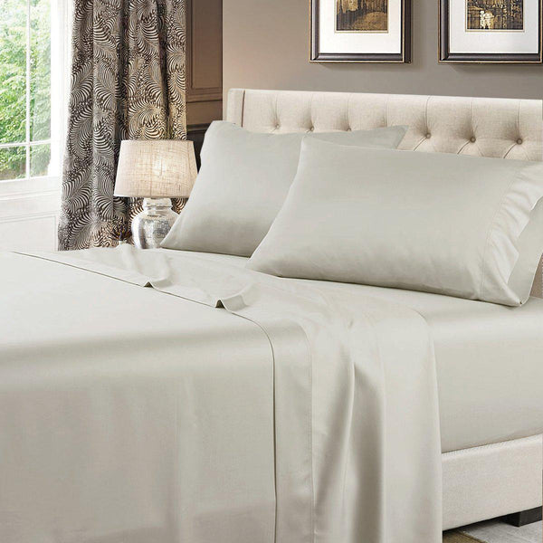 Attached Waterbed Sheet Set Solid 600 Thread Count