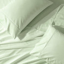 Split Cal-King Sheet Set - Percale Crispy Soft Sheet Set-Abripedic-Celery-Egyptian Linens