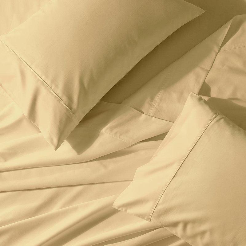 Split King Adjustable Bed Sheet Set - Crisp Percale-Abripedic-Gold-Egyptian Linens