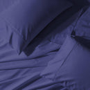 Periwinkle percale sheet set made in usa 