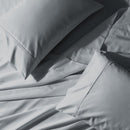 Split Cal-King Sheet Set - Percale Crispy Soft Sheet Set-Abripedic-Gray-Egyptian Linens