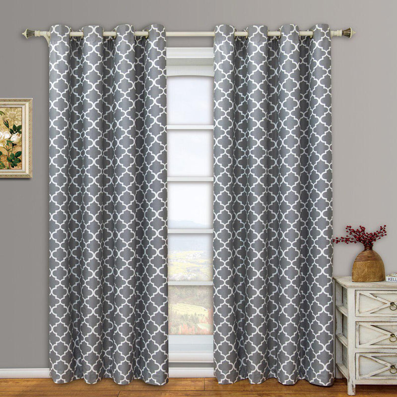 Gray Meridian Room-Darkening Thermal Insulated Curtain Pair (Set of 2 Panels)-Royal Tradition-63"-Egyptian Linens