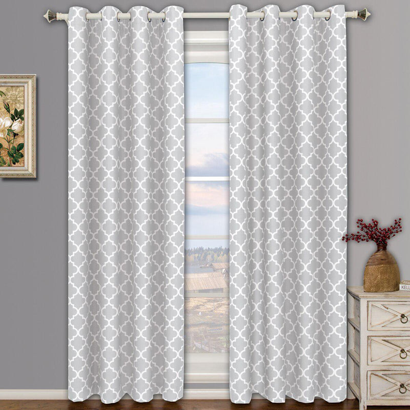 Silver Meridian Room-Darkening Thermal Insulated Curtain Pair (Set of 2 Panels)-Royal Tradition-63"-Egyptian Linens