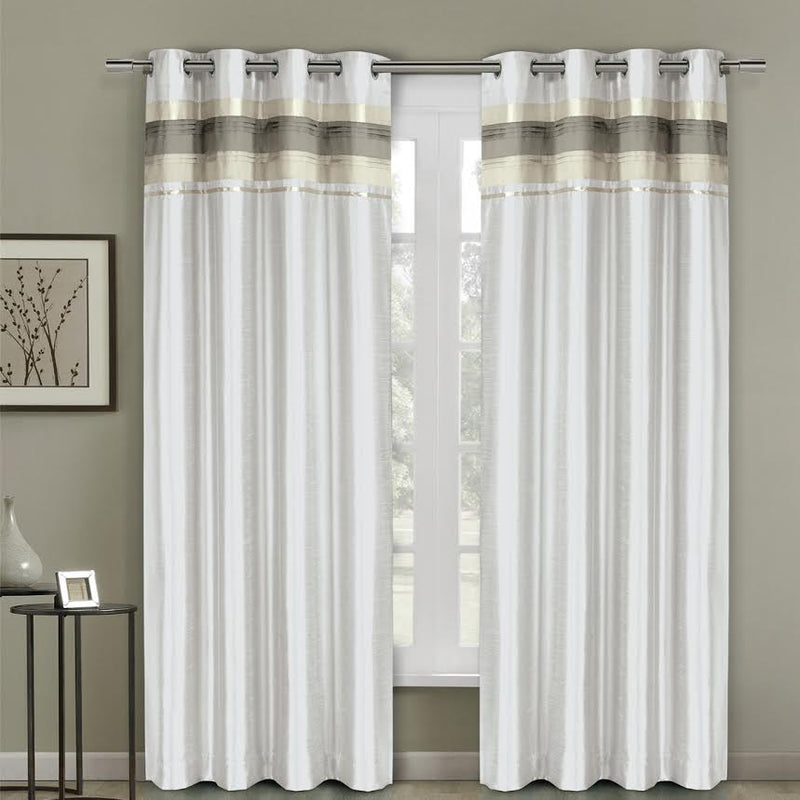 Milan Lined Blackout Curtains with Grommets Single Panel-Royal Tradition-54x63" Panel-White-Egyptian Linens